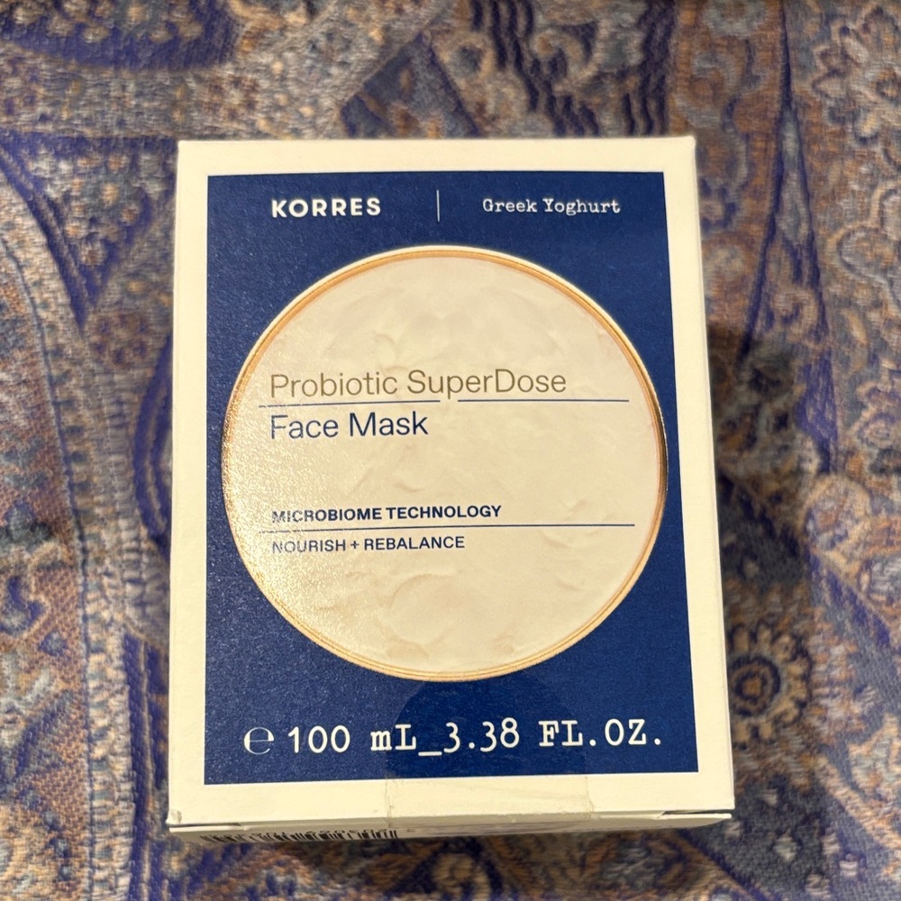 Korres Greek Yoghurt Probiotic Face Mask - Blue and Cream